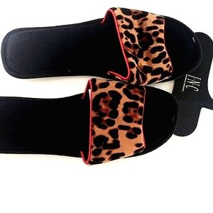 INC Women's Animal Print Slip On Slipper Size XL